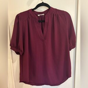 Elegant Burgundy Women's Top